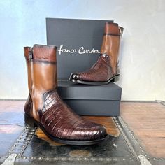 MADE IN MEXICO Make a lasting statement with these Cuadra dress boots, a stylish addition to your collection that exudes elegance and refinement. Brand: Cuadra For: Men (view size chart) Details: - Sku: 802NPTS - Stk: FC823 - Color: Tobacco Brown - Narrow Round Toe - 9" Leather Shaft - 1.5" Walking Heel - Leather Sole - Inside Zipper Closure Care: Avoid exposing to sharp objects to prevent leather damage. Maintenance: Wipe with a soft and slightly damp cloth (with clean water) to remove dust; let it dry, apply color cream, and then polish with a smooth and dry cloth. It is essential not to shoe shine the boot; otherwise, the natural touch and appearance could be damaged. FOR MORE DETAILS PLEASE CONTACT US. PLEASE READ BEFORE PURCHASE: The picture is an ACCURATE REPRESENTATION. Colors in th Shoe Shine, Dress Boots, Sharp Objects, Cowboy Western, Western Cowboy Boots, Clean Water, Dress With Boots, Western Boots, Boot Shoes Women