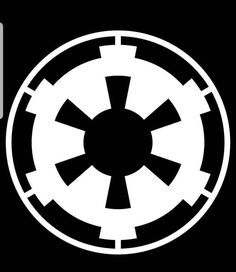 a black and white image of a star wars symbol