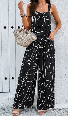 Loose Overalls, Mode Prints, Mini Robes, Printed Wrap Dresses, Weave Style, Floral Jumpsuit, Printed Jumpsuit