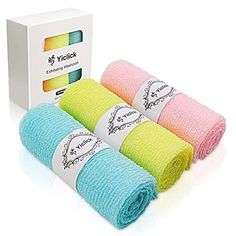 PRICES MAY VARY. 【Better Exfoliation】 Featuring soft and durable nylon and polyester fabric, Yiclick Exfoliating Washcloth Towel can easily and effectively wipe off the dirt and dead skin cells, offering you a great exfoliating experience. Using our exfoliating towels regularly also helps you get smooth and glowing skin. 【3 pcs in 1 Pack】 Get 3 Yiclick Wash Cloth Towels! You may choose to share the extra towels with family members and friends, or simply use them for different body parts.They are African Net Sponge, Bath Sponges, Back Scrubber, Loofah Sponge, Shower Sponge, Body Scrubber, Body Shower, Cleanse Your Body, Wash Cloth