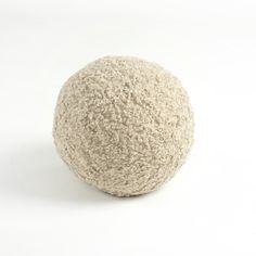 Neutral Deco Pillow Light Bage Circle, Sphere Pillow, Boucle Ball Pillow, Ball Cushion, Round Throw Pillow, Ball Pillow, Daybed Cover Sets, Fuzzy Texture, Towel Rug