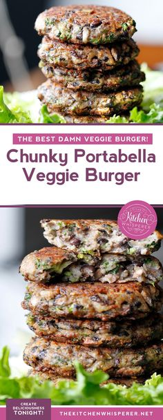 the best damn veggie burger chunky portabella veggie burger