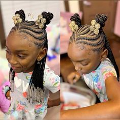 Toddler Braid Styles, Kids Style Hair, Daughter Hairstyles, Black Hair Inspiration, Kid Braid Styles, Toddler Hairstyles Girl, Natural Hairstyles For Kids