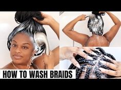 THE BEST WAY TO WASH BRAIDS | NO FRIZZ Washing Braided Hair, How To Wash Hair With Braids, How To Wash Your Hair With Box Braids, How To Wash Braids Protective Styles, How To Wash Cornrow Braids, Wash Braids How To, Wash Knotless Braids, How To Wash Braided Hair, How To Wash Your Braids