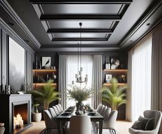 Tray Ceiling Ideas Dining, Cathedral Ceiling Dining Room, Tray Ceiling Dining Room, Dining Room Tray Ceiling, Ceiling Upgrade