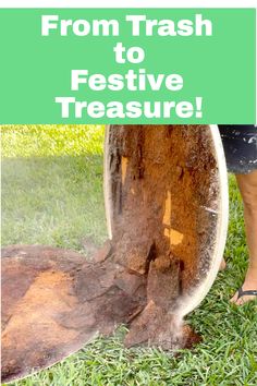 back of table top deteriorating and falling off Repurposed Items, Idea Diy, How To Take, Outdoor Christmas, Christmas Decor Diy, Outdoor Space