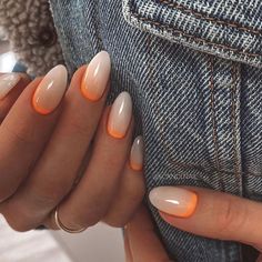 Orange Marble Ombre Nails, Classy Beach Party, Orange Wedding Nails, Cabo Nails, Nails Inspo 2023, Nail Guide, Burberry Nails, Fresh Nails, Inspiration Nails