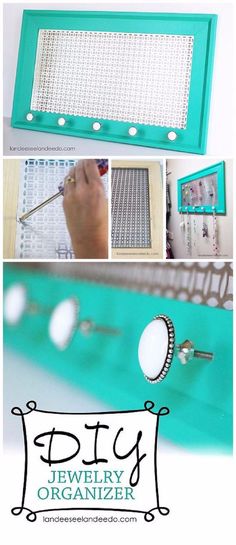 the diy jewelry organizer is easy to make