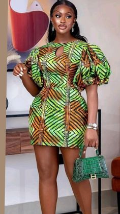 Simple Ankara Gowns, Ankara Short Gowns, Simple Dress Styles, Classy Short Dresses, African Outfits