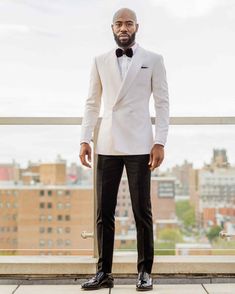 Men's Clothing and Lifestyle Store. We specialize in custom suiting, shoes and outwear. Father Son Tuxedo, Double Breasted White Tuxedo, White Suit Black Pants Men, Double Breasted Tuxedo Men Wedding, Cream And Black Tuxedo Men, White Double Breasted Suit Men, Mens Cream Suit, Mens Tuxedo Styles, Cream Tuxedo Wedding