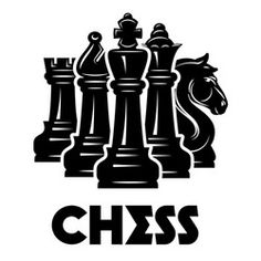 a chess board with pieces on it and the word's logo in black color