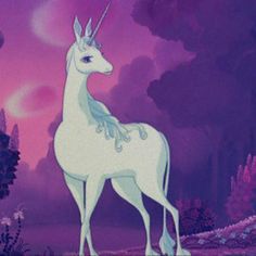 an unicorn standing in the middle of a forest