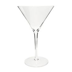 an empty martini glass on a white background