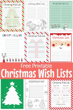 christmas wish list with free printables for kids and adults to use on the holidays