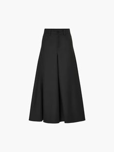 MO&Co. Women's Wool Blend Maxi Skirt A transitional wardrobe staple, this knitted midi skirt is crafted from a wool blend, lending the knit a subtle sheen. It features a high waist and inner inverted pleats at the front that create a graceful, flowing hem. Perfectly paired with our matching top for a chic and coordinated look. Please note, the waist belt is not included. Features : - High waist A-line maxi silhouette- Side pockets, front inner pleats- Button and zip closure Code: MBD1SKT034The b Chic Flowy Wool Skirt, Chic Wool Flared Skirt, Wool Midi Skirt For Workwear, Wool Long Skirt For Workwear, Long Wool Skirt For Workwear, Elegant Wool Full Skirt, Wool Flared Skirt For Work, Wool Flared Skirt Bottoms For Workwear, Midi Voluminous Skirt For Workwear