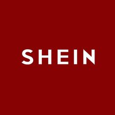 the word shein on a red background