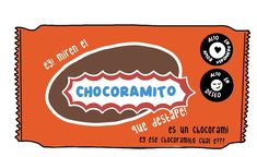 a chocolate bar with the word chocoamito on it's front and back