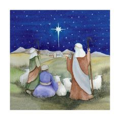 the three wise men are looking at the star