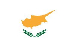 an orange and green flag with the state of cyprus in it's middle corner