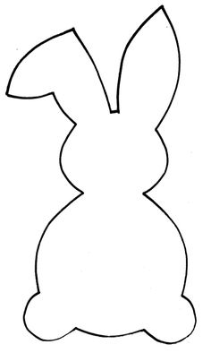 the outline of a bunny's head