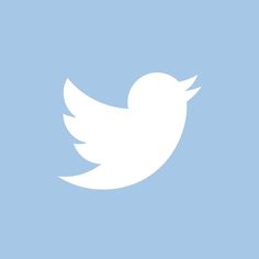 a white twitter logo on a blue background