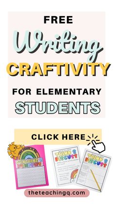 the freebie writing craftivity for elementary students