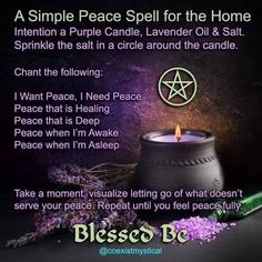 Peace Spell, I Want Peace, Candle Magic Spells, Witchcraft Spells For Beginners, Spells For Beginners, Witch Quotes, Witch Tips