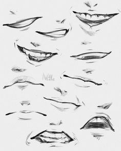 Референс ртов рот рты рефы референсы аниме рты анишемные референсики Drawing Face Expressions, 얼굴 드로잉, Seni Dan Kraf, Anatomy Sketches, Body Reference Drawing, Lips Drawing, Concept Art Drawing