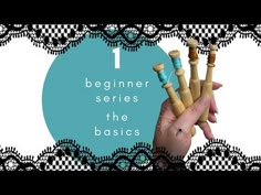 a person holding up some small objects in front of a blue circle with the words beginner series the basics on it