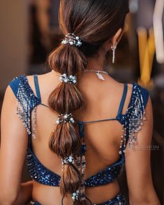 Bridal hair inspiration Braid Hairstyles With Lehenga, Bubble Braid Indian Wedding, Hairstyles For Groom Sister, Hair Accessories For Lehenga, Braid Jewelry Hairstyles, Pithi Hair Styles For Bride, Mehendi Hairstyles Bridesmaid, Simple Wedding Braid, Bridal Braid Indian