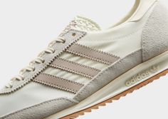 Add a track-inspired icon to your rotation with these women's SL 72 OG trainers by adidas Originals. Landing in an Off White colourway and Wonder Taupe colourway, these kicks have a soft nylon upper with premium suede panels for lasting wear. They have a lace-up fastening to lock you in, and sit above an EVA foam midsole for all-day comfort. With a tough rubber outsole underfoot for grippy traction, they're finished with signature adidas Originals branding throughout. | JH7394 Brown Adidas, Adidas Sl 72, Jd Sports, Eva Foam, White Adidas, Adidas Originals, Athletic Shoes, Track, Lace Up