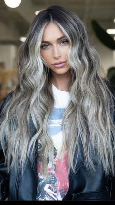 Dark Ash Hair Color Blonde, Ash Brown Hair With Cool Blonde Highlights, Ash Brown Roots Balayage, Brown Hair With Icy Blonde Balayage, Dark Balayage Money Piece, Money Piece Balayage Ash Blonde, Brown To Ice Blonde Balayage, Fall Balayage Blonde Dark Roots, Baylage 2023