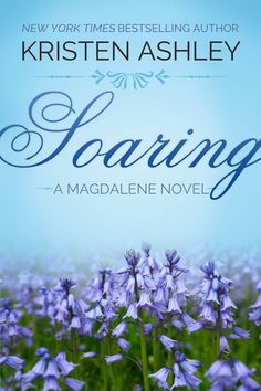 a book cover with flowers in the foreground and blue sky in the back ground