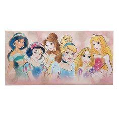 the disney princesses are lined up together for a group photo with their names on them