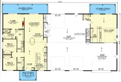 the floor plan for a two story house with lofts and living room, as well as