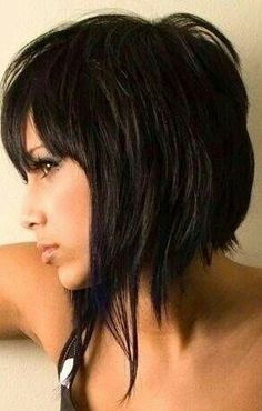 Dark chocolate disconnected bob Bob Hairstyles With Bangs, Choppy Bob Hairstyles, Hair Images, Short Bob Hairstyles, Love Hair, Great Hair, Short Hairstyles For Women