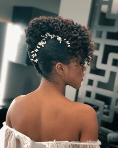 Natural Hair Brides, Cute Wedding Hairstyles, High Puff