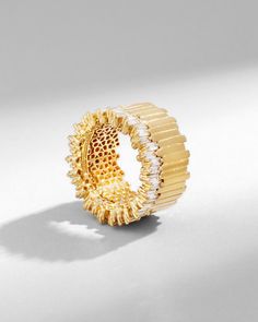 Suzanne Kalan Golden Milli Stacker Diamond Eternity Band in 18k yellow gold Eternity Band Diamond, Diamond Eternity, Baguette Diamond, Eternity Bands, White Diamond, Diamond White, Statement Rings, Rose Gold, Yellow Gold