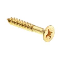 a gold screw with a star on it