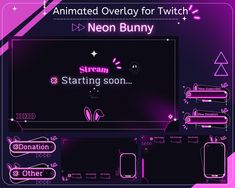 an animated overlay for switch neon bunny