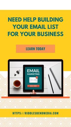 the email marketing guide is displayed on an ipad with text overlaying how to build your email list step by step guide
