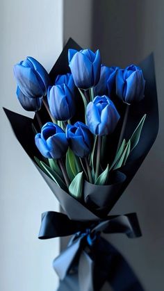 Blue Tulips Aesthetic, Blue Tulips Wallpaper, Tulip Flower Pictures, Pretty Flowers Photography, A Love Language, Luxury Flower Bouquets, Vintage Flowers Wallpaper, Boquette Flowers, Lovely Flowers Wallpaper