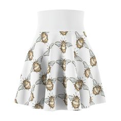 Super cute and uniqe Queen Bee Skirt One of a kind bold fashion statement Vintage look A versatile fit AOP skater skirt with a cozy, soft touch and a casual look. Inspired by the freedom of creativity, it will instantly become your everyday favorite. .: 95% Polyester 5% Spandex .: Versatile fit .: Printed on care label in black color .: White thread color .: Assembled in the USA from globally sourced parts Bumble Bee Tulle Skirt, Girls Skirts, Queen Bee, Queen Bees, Bold Fashion, Bumble Bee, The Freedom, Vintage Look