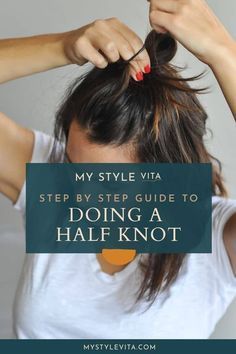 Learn how to do the trendy half top knot on short or long hair. Check out this step-by-step guide to recreating this half up half down top knot. SAVE THIS POST! PLUS, get my FREE 14 page braid guide when you subscribe! #halftopknot #hairstyles #shorthair Braid Guide, Short Hair Top Knot, Top Knot Tutorial, Half Top Knot, Favorite Hair Products, Short Or Long Hair, Half Up Bun, Top Knot Bun, Half Top