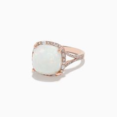 Effy Aurora 14K Rose Gold Opal and Diamond Ring Opal And Diamond Ring, Gold Rose, Aurora, Diamond Ring, Gemstone Rings, Opal, Rose Gold, Gemstones, Ring