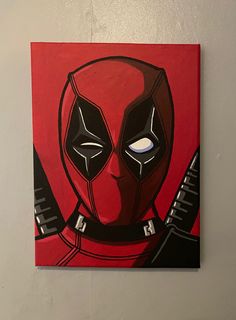 a painting of a deadpool on a wall