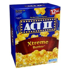 a box of act ii butter lovers popcorn