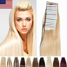 Newchannel-World New 8A Indian Remy Tape In 100% Real Human Hair Extensions Full Head Skin Weft 20pcs Description: Grade: 7A Material: 100% Remy human hair Item Type: Tape in Human Hair Extensions Seamless Skin Weft Hair Length: 12’’ 14’’ 16’’ 18’’ 20’’ 22’’ 24’’ Package:20PCS/30g; 20PCS/50g; 40PCS/60g; 40PCS/100g; 60PCS/150g Usage:Can be Combed, Straighted, Curled and Dyed. Colour:#01 Jet black, #02 Dark Brown, #04 Medium Brown, #06 Light Brown, #99J Wine Red, #1B Natural Black, #613 Bleach Blo Real Human Hair Extensions, Hair Tape, Hair Extentions, 100 Remy Human Hair, Peruvian Hair, Tape In Hair Extensions, Volume Hair, Real Human Hair, Hair Weft