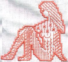 a cross stitch pattern with an elephant on it