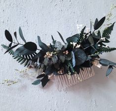 Greenery hair comb made from natural preserved eucalyptus,ferns, bloom broom,millet and dried flowers. Eucalyptus hair comb  will be a great addition to the image for a wedding, party, photo shoot and other events. Floral hair comb is designed and manufactured to make your special days special. With proper care, the bridal hair pin will last a long time from 3 to 5 years. Please remember that the colour of the leaves can differ slightly. The leaves can be greener or darker. Flower hair comb is m Flower Hair Comb Wedding, Lotr Wedding, Pressed Fern, Rustic Wedding Hairstyles, Preserved Eucalyptus, Wedding Hair Clip, Bridal Hair Pin, Wedding Hairpiece, Floral Hair Comb